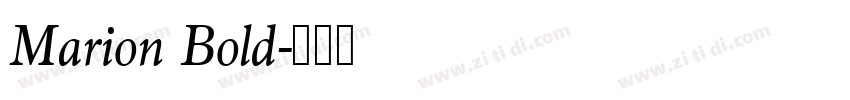 Marion Bold字体转换